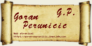 Goran Peruničić vizit kartica